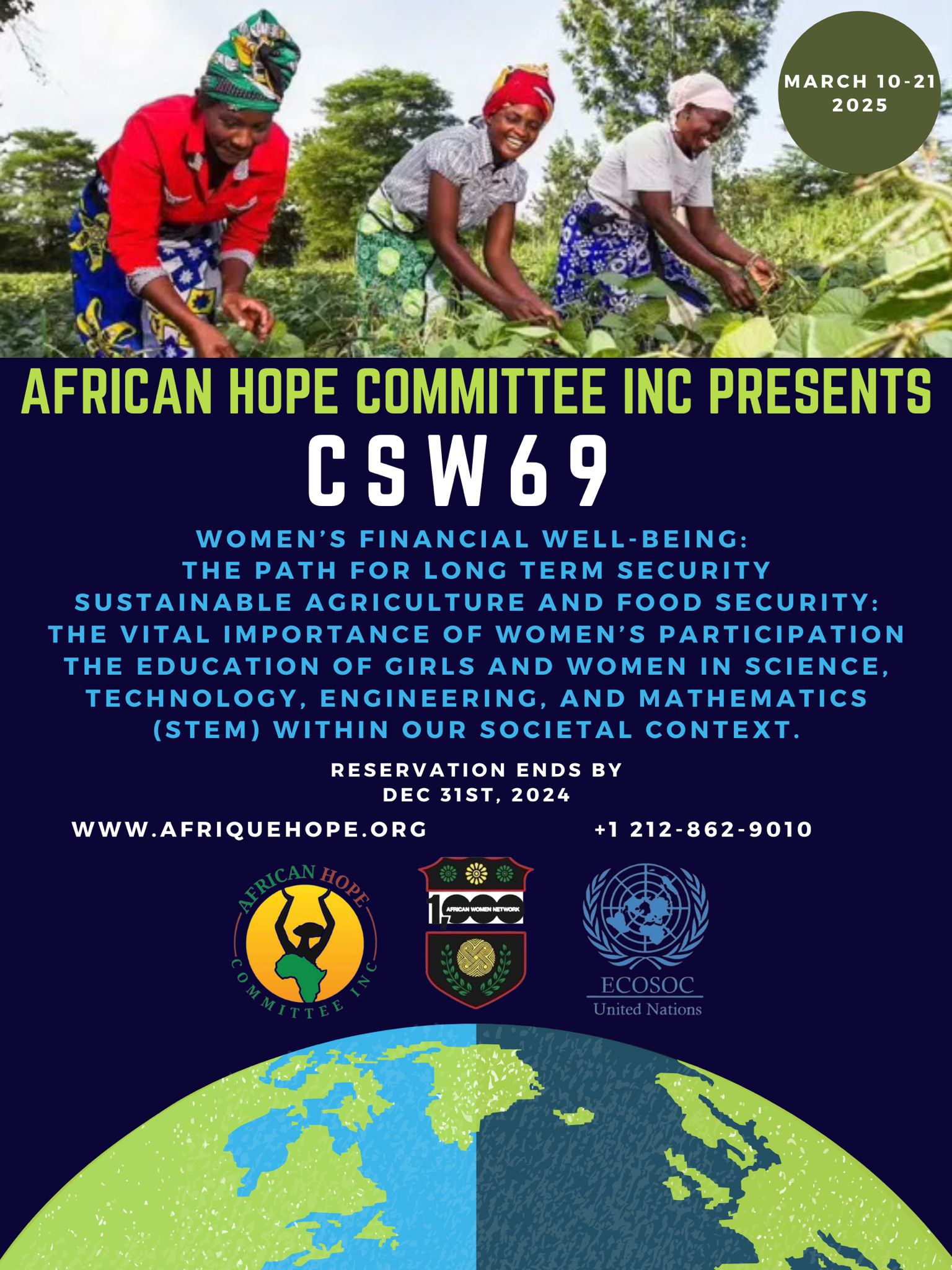Africa Hope Committee INC Presents CSW69